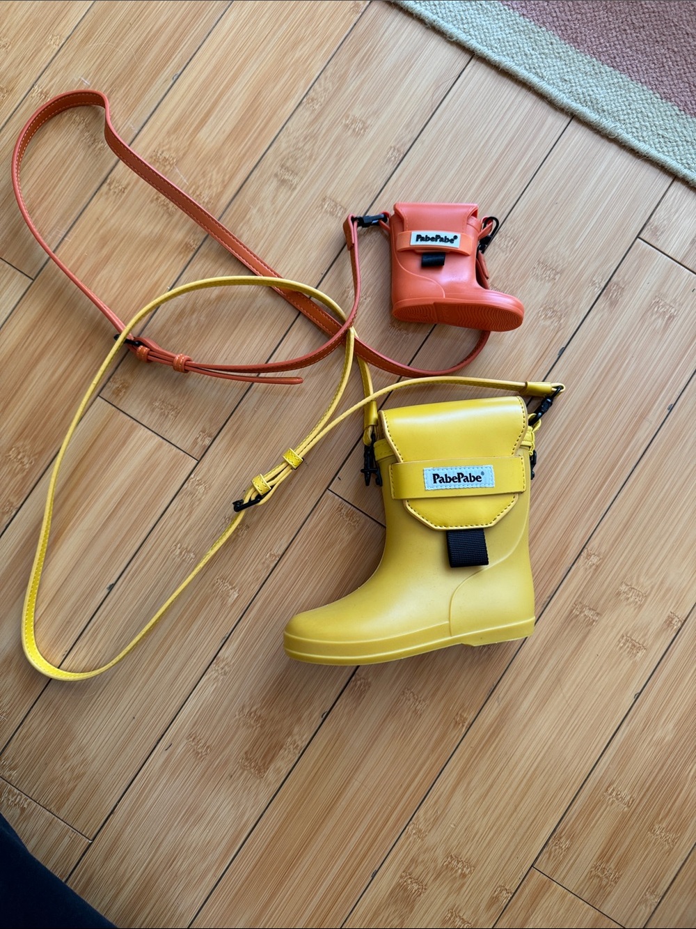 Rain Boot Crossbody Bag - Yellow and orange